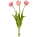 17" Tulip Silk Flower Stem Bundle -Pink (Pack of 16) - FST758-PK