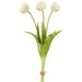 17" Tulip Silk Flower Stem Bundle -White (Pack of 16) - FST758-WH