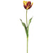 25" Tulip Silk Flower Stem -Burgundy/Yellow (Pack of 12) - FST917-BU/YE
