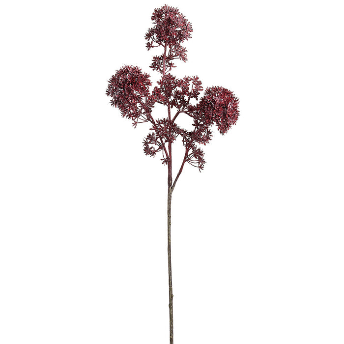 29.5" Artificial Viburnum Flower Stem -Burgundy (Pack of 12) - FSV003-BU
