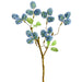 14" Mini Silk Viburnum Flower Stem -Blue (pack of 12) - FSV223-BL