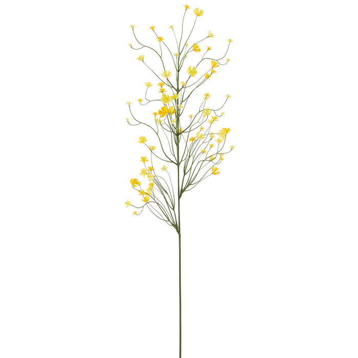 32" Outdoor UV-Resistant Artificial Mini Wild Flower Stem -Yellow (Pack of 12) - FSW002-YE