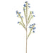 23.75" Silk Waxflower Stem -Blue (pack of 12) - FSW028-BL
