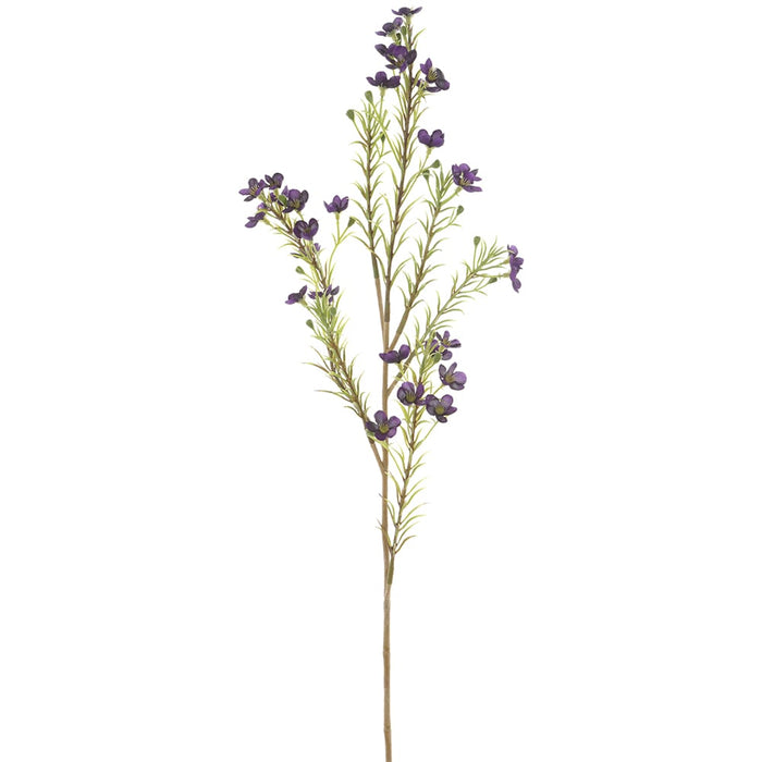 23.75" Silk Waxflower Stem -Purple (pack of 12) - FSW028-PU
