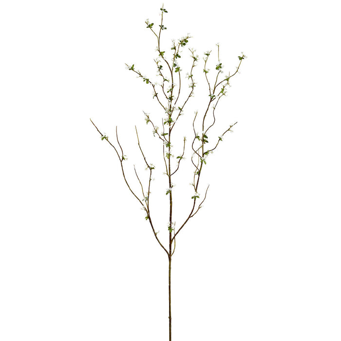 46" Snow Willow Silk Flower Stem -White (Pack of 12) - FSW177-WH