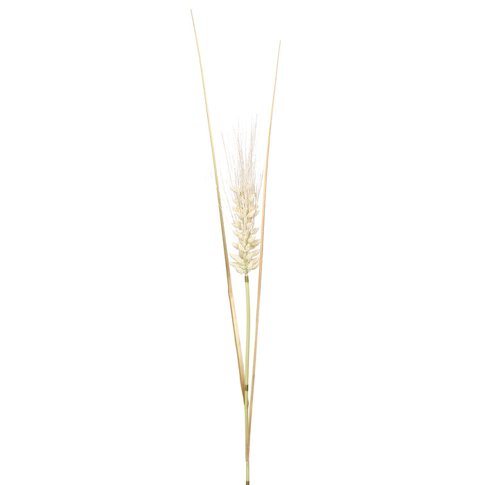 32" Plastic Wheat Grass Artificial Flower Stem -Cream (Pack of 12) - FSW300-CR