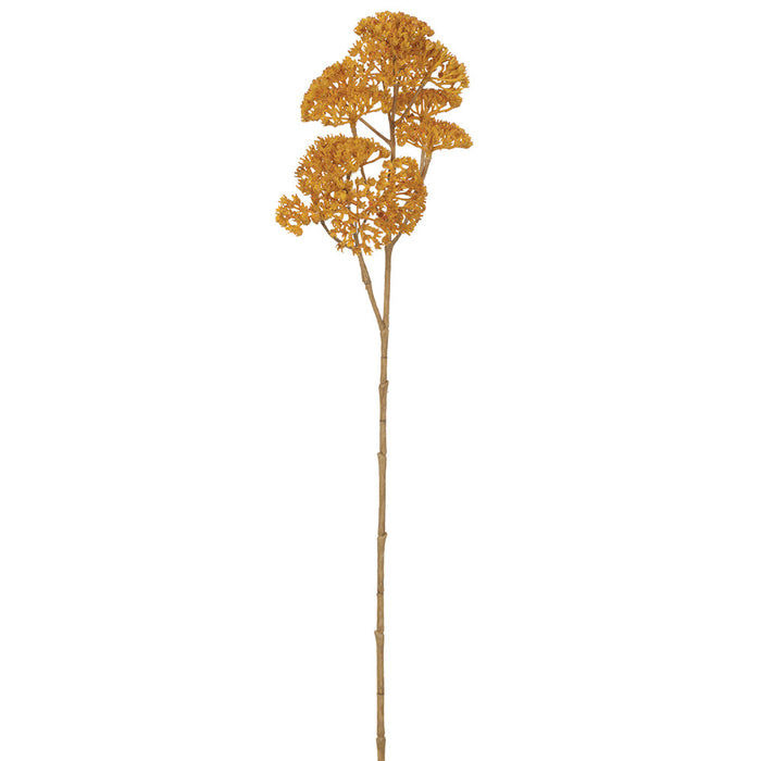 21" Artificial Yarrow Flower Stem -Mustard (pack of 12) - FSY860-MD