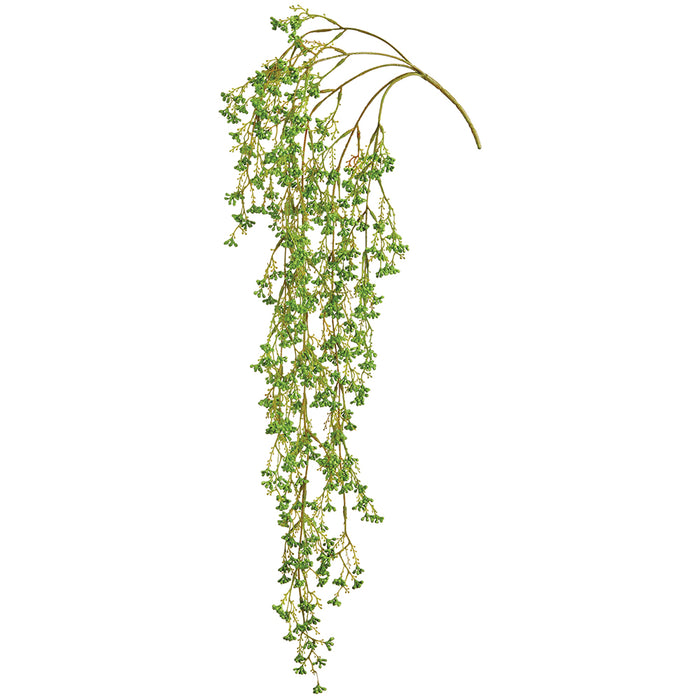 32" Hanging Plastic Berry Artificial Stem -Green (pack of 12) - FVB344-GR