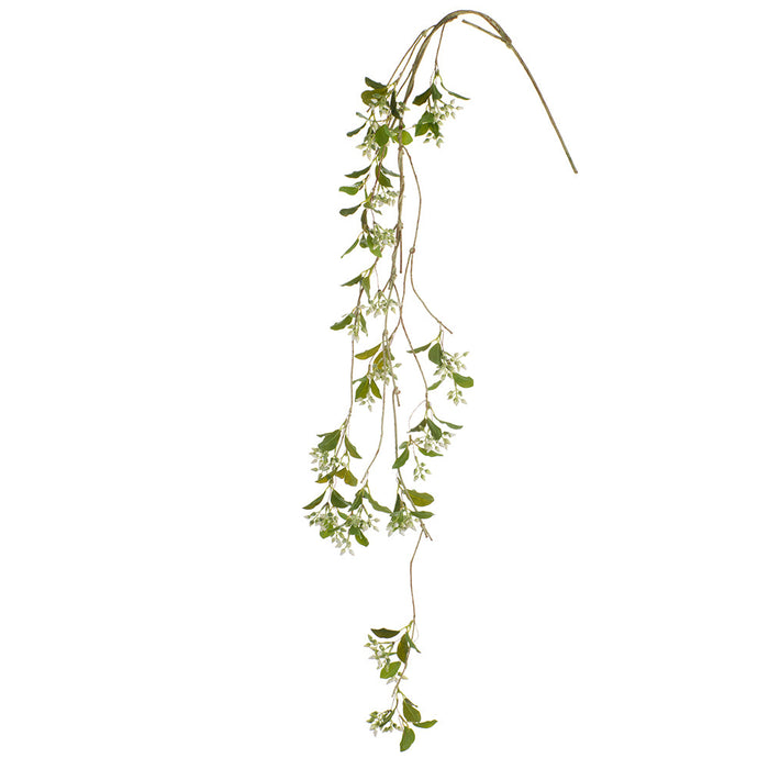 60" Hanging Sedum Silk Flower Stem -Cream/Green (Pack of 6) - FVS005-CR/GR