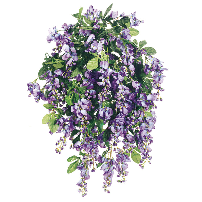 31" Silk Wisteria Hanging Flower Bush -Violet/Blue (pack of 4) - FW340-VI/BL