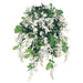 31" Silk Wisteria Hanging Flower Bush -White (pack of 4) - FW340-WH
