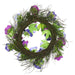 18" Anemone Silk Flower Hanging Wreath -Purple/Blue (pack of 4) - FWA005-PU/BL