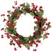 20" Crabapple Artificial Wreath -Red (Pack of 2) - FWB001-RE