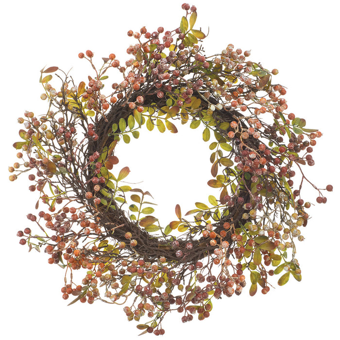 24" Berry Artificial Wreath -Mixed Colors - FWB002-MX