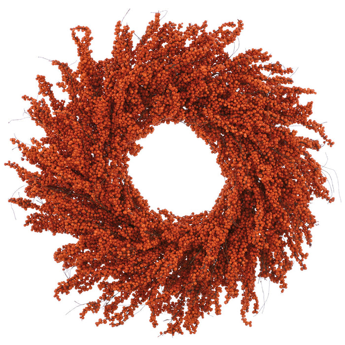 31" Berry Artificial Wreath -2 Tone Orange (Pack of 2) - FWB004-OR/TT