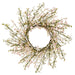 35" Mini Cherry Blossom Silk Flower Wreath -White/Pink - FWB195-WH/PK