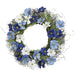 24" Cosmos Silk Flower Wreath -2 Tone Blue (Pack of 4) - FWC154-BL/TT