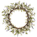 24" Cherry Blossom & Lavender Silk Flower Wreath -Cream/Lavender (Pack of 2) - FWC255-CR/LV