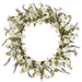 24" Cherry Blossom & Lavender Silk Flower Wreath -Cream/Lavender (Pack of 2) - FWC255-CR/LV