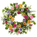 22" Silk Calendula Flower Wreath -Mixed Colors (Pack of 2) - FWC281-MX