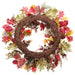 26" Artificial Berry, Rosehip & Pine Wreath -Burgundy/Brown (Pack of 2) - FWC444-BU/BR