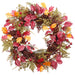 26" Artificial Berry, Rosehip & Pine Wreath -Burgundy/Brown (Pack of 2) - FWC444-BU/BR