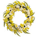 22" Daffodil Narcissus Silk Flower Wreath -Yellow/White (Pack of 2) - FWD078-YE/WH