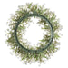11" Artificial Gypsophila Baby's Breath Flower Hanging Wreath -White/Green (pack of 6) - FWG732-WH