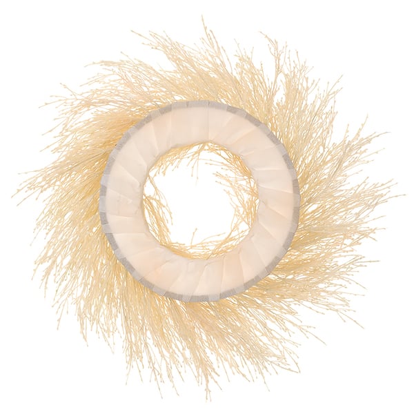 26" Artificial Fountain Grass Wreath -Ivory - FWG903-IV