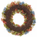 18" Hydrangea Silk Flower Wreath -Green/Blue (Pack of 2) - FWH002-GR/BL