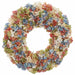 18" Hydrangea Silk Flower Wreath -Green/Blue (Pack of 2) - FWH002-GR/BL