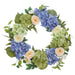 24" Silk Hydrangea Flower Wreath -Green/Blue (Pack of 2) - FWH084-GR/BL