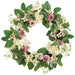 24" Hydrangea, Dogwood & Dahlia Silk Flower Wreath -Mixed Colors - FWH100-MX