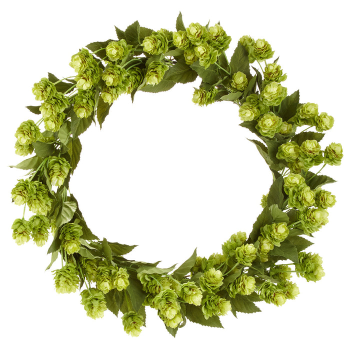 22" Hops Artificial Wreath -Green (Pack of 4) - FWH114-GR