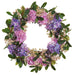 28" Hydrangea & Queen Anne's Lace Silk Flower Wreath -Mixed Colors (Pack of 2) - FWH799-MX