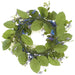 24" Hydrangea, Rose Myrtle & Mint Leaf Silk Flower Wreath -Helio (Pack of 2) - FWH842-HE