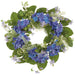 24" Hydrangea, Rose Myrtle & Mint Leaf Silk Flower Wreath -Helio (Pack of 2) - FWH842-HE
