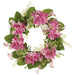 24" Hydrangea, Rose Myrtle & Mint Leaf Silk Flower Wreath -2 Tone Pink (Pack of 2) - FWH842-PK/TT