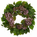 24" Lilac & Sedum Silk Flower Wreath -Lavender (Pack of 2) - FWL004-LV