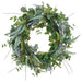 26" Lavender & Eucalyptus Leaf Artificial Flower Wreath -Lavender/Green (Pack of 2) - FWL014-LV/GR