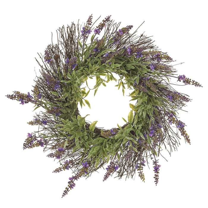 18" Artificial Lavender Hanging Wreath -Purple/Lavender (pack of 2) - FWL034-PU/LV