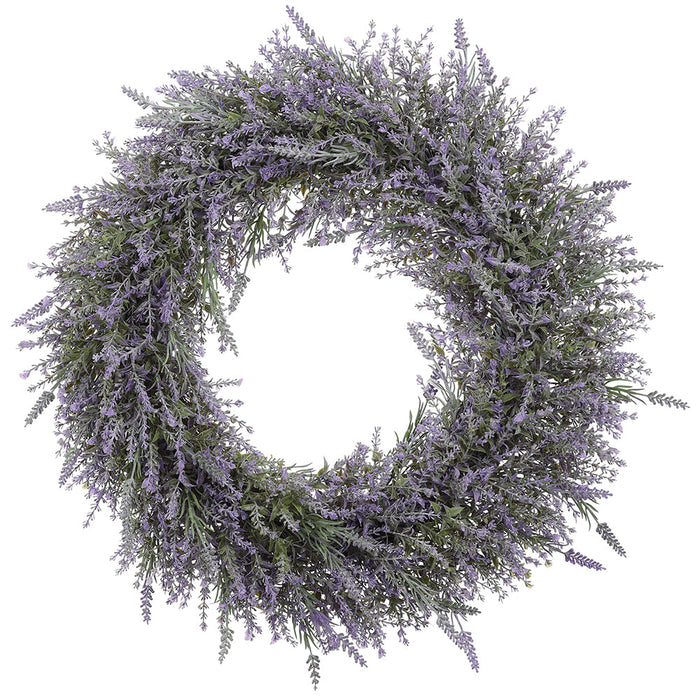 22" Lavender Artificial Flower Wreath -2 Tone Lavender (Pack of 2) - FWL056-LV/TT
