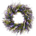 24" Lilac, Lavender & Fern Leaf Silk Flower Wreath -Purple/Lavender (Pack of 4) - FWL102-PU/LV