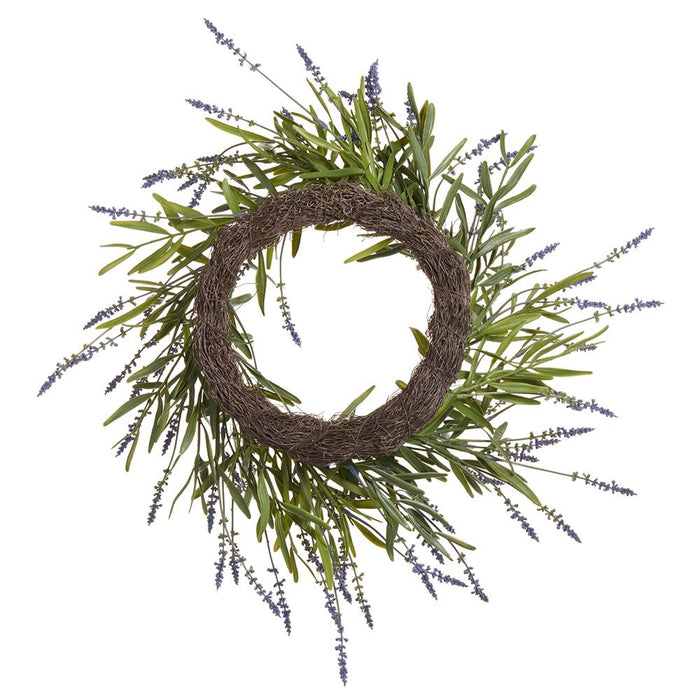 20" Lavender Artificial Flower Wreath -Lavender (Pack of 2) - FWL119-LV