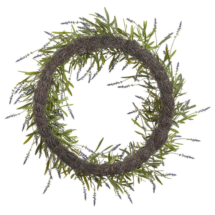 30" Lavender Artificial Flower Wreath -Lavender - FWL120-LV