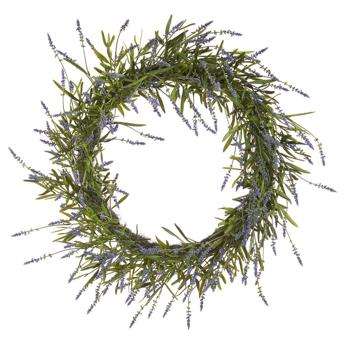 30" Lavender Artificial Flower Wreath -Lavender - FWL120-LV