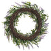 22" Lavander & Muscari Flower Artificial Wreath -Lavender/Purple - FWL255-LV/PU