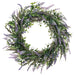 22" Lavander & Muscari Flower Artificial Wreath -Lavender/Purple - FWL255-LV/PU