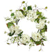 24" Hydrangea & Blossom Silk Flower Wreath -Cream/Green (Pack of 2) - FWM136-CR/GR