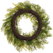 24" Mimosa Flower Artificial Wreath -Yellow - FWM250-YE